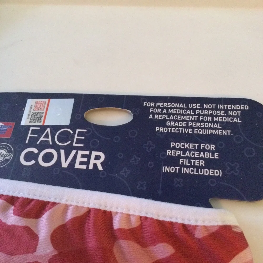 ALABAMA CRIMSON TIDE 2 PIECE FACE MASK COVERINGS RED GRAY ADULT OS NWT